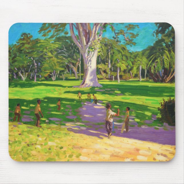 Cricket match Botanical Gardens Dominica Mouse Mat (Front)