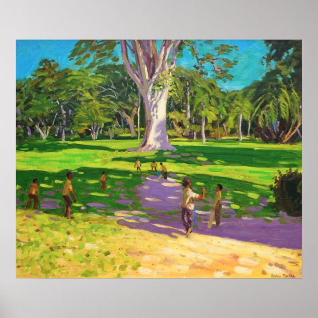 Cricket match Botanical Gardens Dominica Poster (Front)