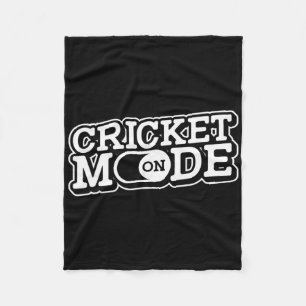 Cricket Mode On - Cricketer Player Tsman Bowler Cr Fleece Blanket