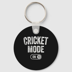 Cricket Mode On Funny Cricketer Gift Bowler Coach Key Ring