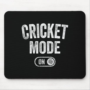 Cricket Mode On Funny Cricketer Gift Bowler Coach Mouse Mat