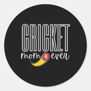 Cricket Mom 4 Ever  Classic Round Sticker