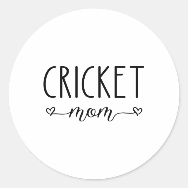 Cricket Mom  Classic Round Sticker (Front)