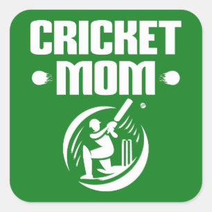 Cricket Mum Cricketer Son Cricket Lover Mother Square Sticker