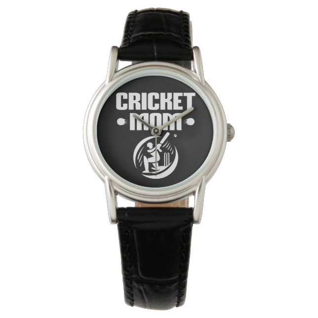 Cricket Mum Cricketer Son Cricket Lover Mother Watch (Front)