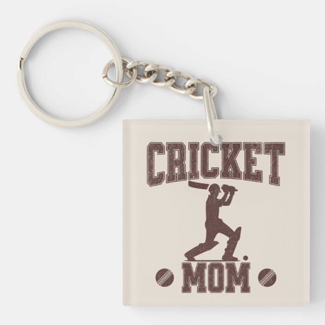 Cricket Mum Sports Enthusiast Cricket Lover Mother Key Ring (Front)