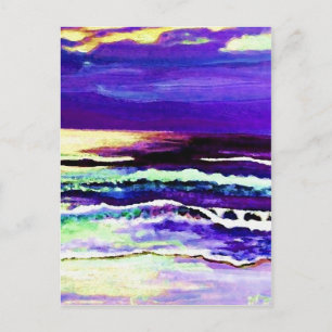 "Cricket Night Sea"  CricketDiane Ocean Art Postcard