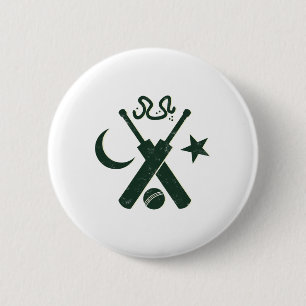 Cricket Pakistan (yellow Star Urdu)  6 Cm Round Badge