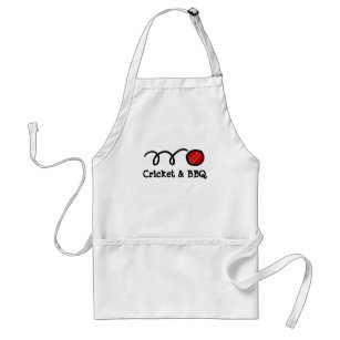 Cricket party BBQ apron   customisable text