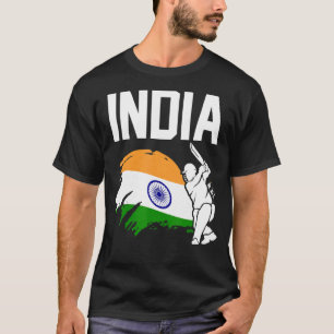 Cricket    Patriotic Indian Players  Flag Of India T-Shirt