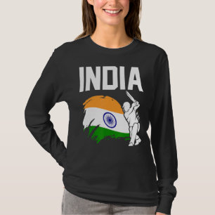Cricket Patriotic Indian Players Flag Of India T-Shirt