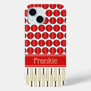 Cricket patterned custom name iPhone 15 case