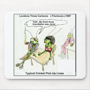 Cricket Pick-Up Lines Funny Mouse Mat