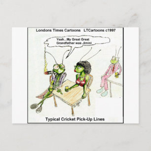 Cricket Pick-Up Lines Funny Postcard