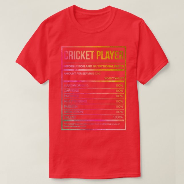 Cricket Player19  T-Shirt (Design Front)