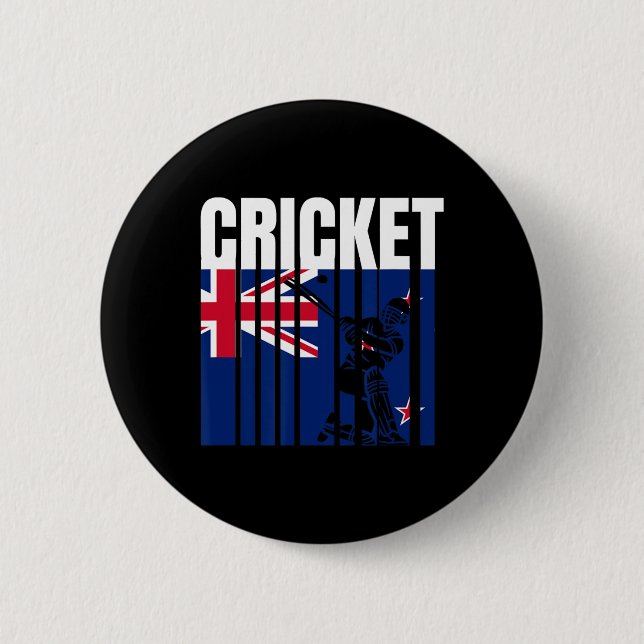 Cricket Player 4  6 Cm Round Badge (Front)