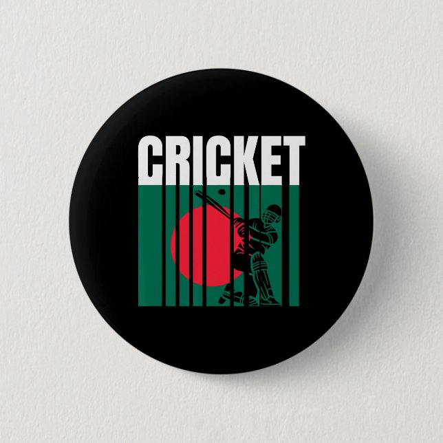 Cricket Player 5  6 Cm Round Badge (Front)