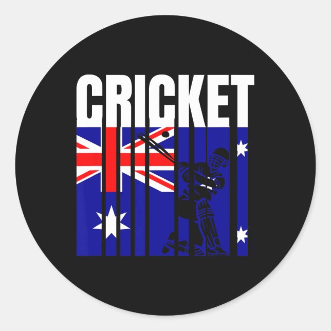 Cricket Player 6  Classic Round Sticker (Front)