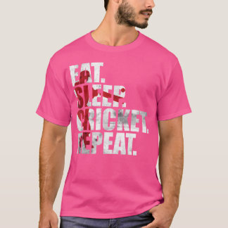 Cricket Player Apparel Eat Sleep Cricket Repeat Cr T-Shirt