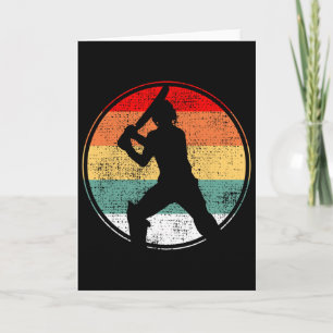 Cricket Player Coach Retro Vintage Cool Gift Card
