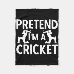 Cricket Player Cricket Sport Vintage Cricket 5 Fleece Blanket