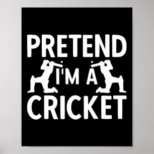 Cricket Player Cricket Sport Vintage Cricket 5  Poster