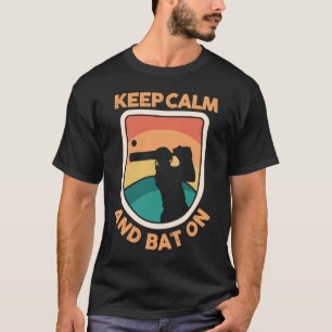 Cricket Player Cricketer Athlete Keep Calm And Bat T-Shirt