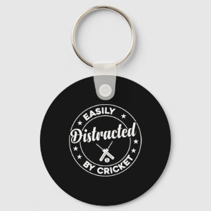 Cricket Player Cricketing - Easily Distracted By C Key Ring