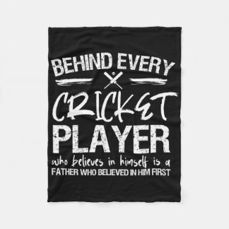 Cricket Player Dad  Fleece Blanket
