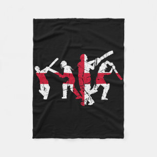 Cricket Player Distressed Fleece Blanket