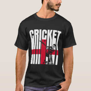 Cricket Player English Flag T-Shirt