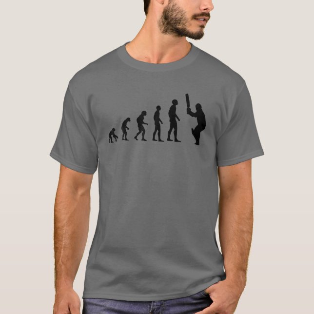 Cricket Player Fans Trainer Coach Team Funny Evolu T-Shirt (Front)