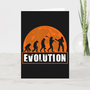 Cricket Player Funny Cricket Human Evolution Card