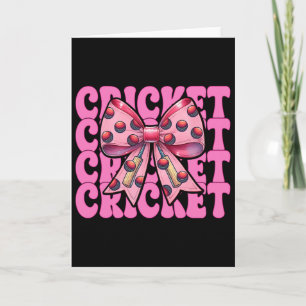 Cricket Player Girl Mom Mama Mothers Day Coquette Card