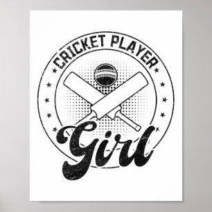 Cricket Player Girl Poster