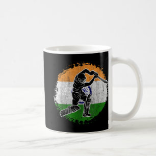 Cricket Player Indian Flag Cricketer  Coffee Mug