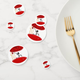 Cricket Player On The Ball, Confetti