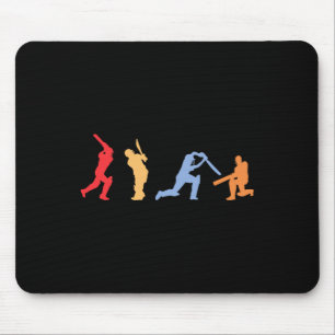 Cricket Player Retro Cricket Silhouette Cricket Sp Mouse Mat