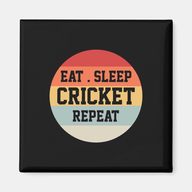 Cricket Player Retro Funny Gift  Magnet (Front)