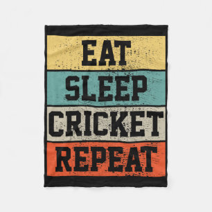 Cricket Player Retro Vintage Funny Gift Fleece Blanket