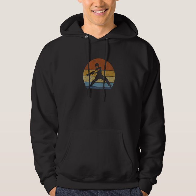 Cricket Player Sport  2 Hoodie (Front)