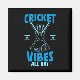 Cricket Player Sports Magnet