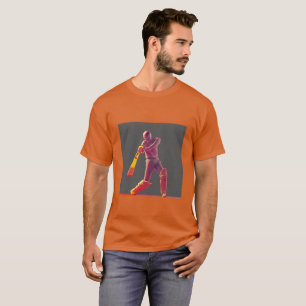 Cricket Player Stylish T-Shirt Design