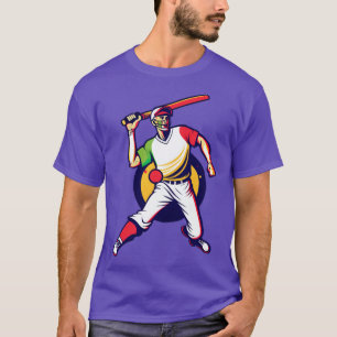 Cricket Player Vintage Retro Cricket (1) T-Shirt