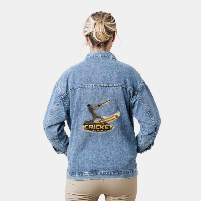 Cricket Pure Passion Gold Motion Women’s Denim Jac Jacket (Model)