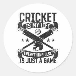 Cricket Quotes Cricket Saying Cricketing Cricket  Classic Round Sticker