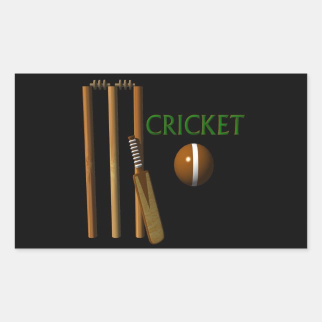 Cricket Rectangular Sticker (Front)