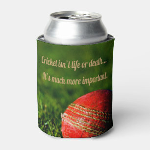 Cricket Red Ball Funny Motivational Can Cooler