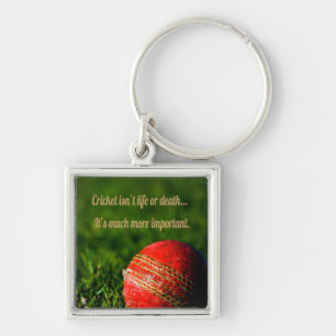 Cricket Red Ball Funny Motivational Key Ring