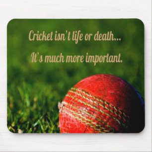 Cricket Red Ball Funny Motivational Mouse Mat